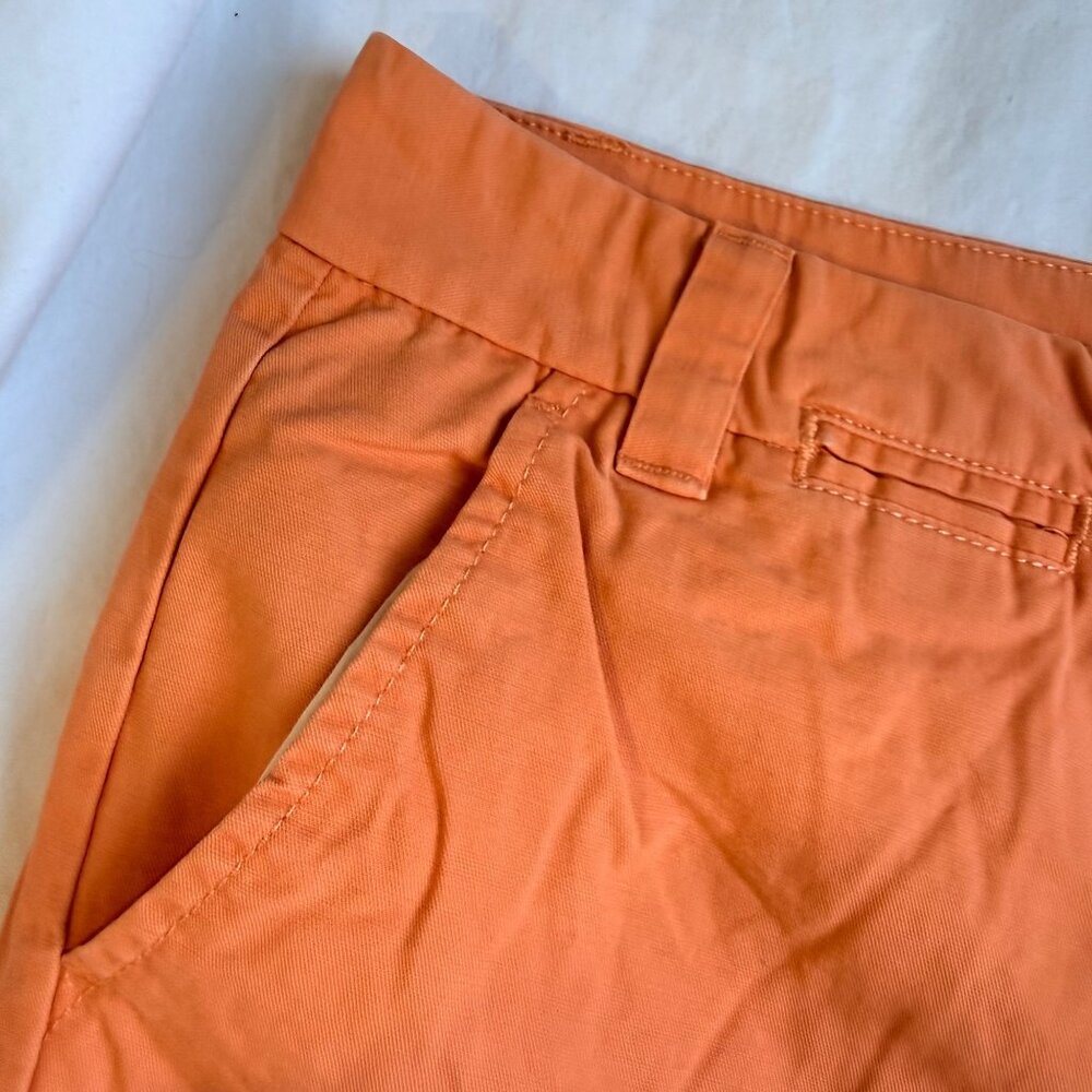 Khakis by Gap Boyfriend Roll-Up Shorts Womens Orange Cotton Shorts Size 6 - Picture 6 of 11